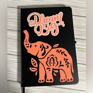 Hand Crafted Dream Big Black Journal and Rose Gold Pen